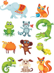Diverse Animal Collection Vector Image