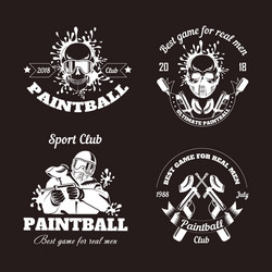 Paintball Logo Templates - Action & Sport Vector Image