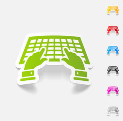 Realistic design element using the keyboard vector