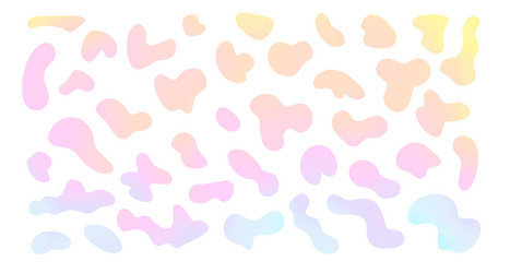 set of various gradient abstract blobs and stains vector image