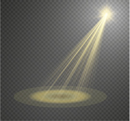 White beam lights spotlights transparent Vector Image