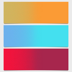 Abstract halftone dot pattern horizontal banner vector