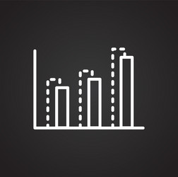 graph line icon on background for graphic and web vector image