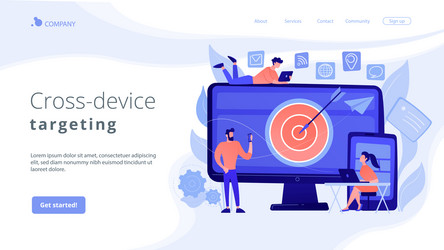 multi device targeting concept landing page vector image
