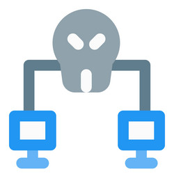 skull a malware used for hacking networks vector image