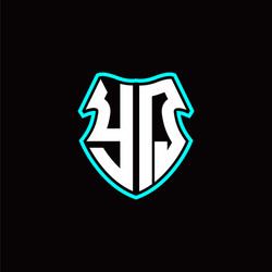 y q initial logo design with a shield shape vector image