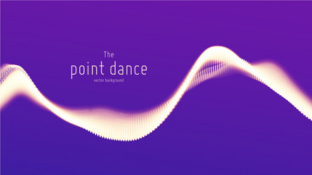 abstract violet particle wave points array vector image