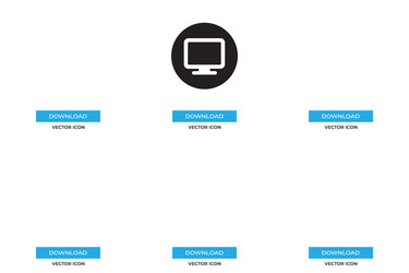 computer icon simple sign for web site and mobile vector image