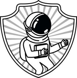 frame with astronaut spacesuit in white vector image