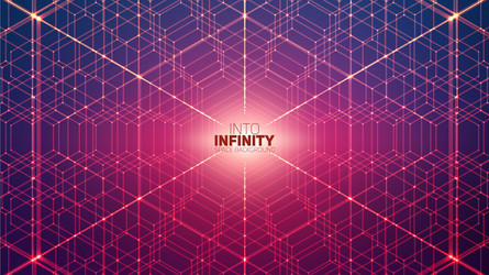 Infinite hexagonal space background matrix vector