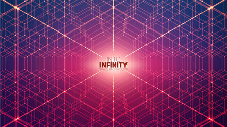 Infinite hexagonal space background matrix vector