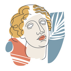 Young beautiful female face close up Royalty Free Vector