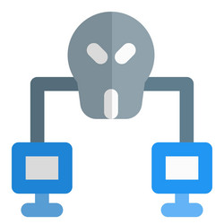 skull a malware used for hacking networks vector image