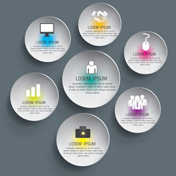 3d circle can be used for workflow layout diagram vector image