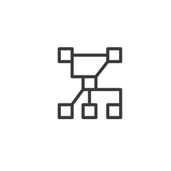 algorithm icon in line design vector image