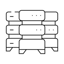 data center server line icon vector image