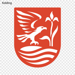 Emblem of city denmark vector