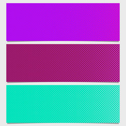 Halftone dot pattern banner design - from circles vector