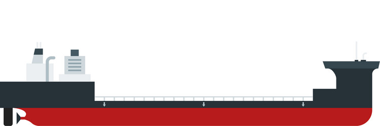 Cargo ship flat icon tanker marine transport Vector Image