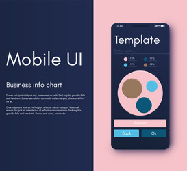 Mobile application interface ui design vector