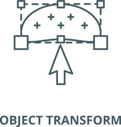 Object transform line icon linear concept vector