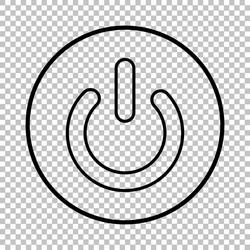 On off switch line icon Royalty Free Vector Image