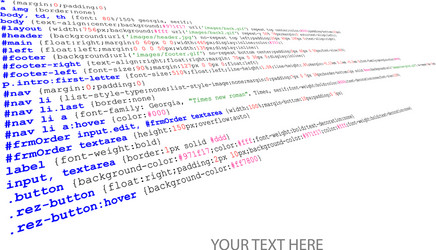CSS Stylesheet Code Snippet vector