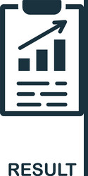 Result icon simple element from consulting vector