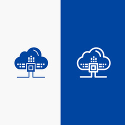 based data cloud science line and glyph solid vector image