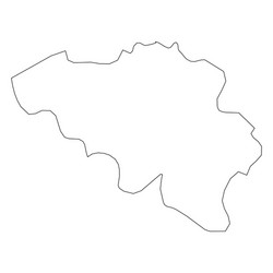 Belgium dotted outline map Royalty Free Vector Image