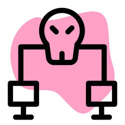 skull a malware used for hacking networks vector image