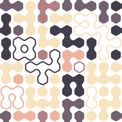 geometric colored hexagon forms seamless pattern vector image