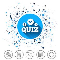 quiz sign icon questions and answers game vector image