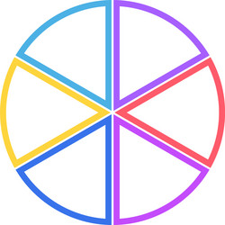 simple pie chart-graph and diagram circle vector image