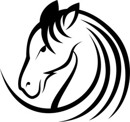 Elegant Horse Head Icon Vector Image