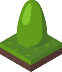 Landscaping isometric 3d garden design elements Vector Image