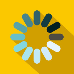 loading circle sign icon in flat style vector image