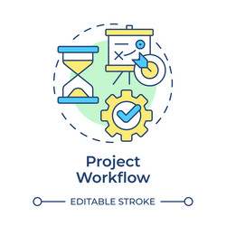 project workflow multi color concept icon vector image