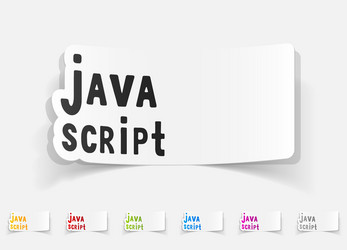 Realistic design element java script vector