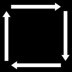 4-way arrows pointers cursors shapes vector image