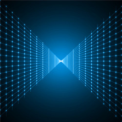 Abstract lines with light beams on intersections vector