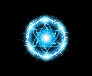 ball lightning light effect abstract round frame vector image