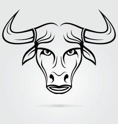buffalo head tribal Vector Image