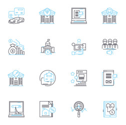 My supervision linear icons set guidance support vector