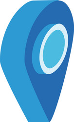 pin pointer location isometric style icon vector image