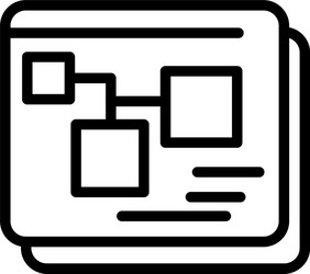 scheme interface icon outline style vector image