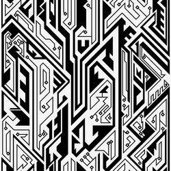 Tech Circuit Pattern - Monochrome vector image