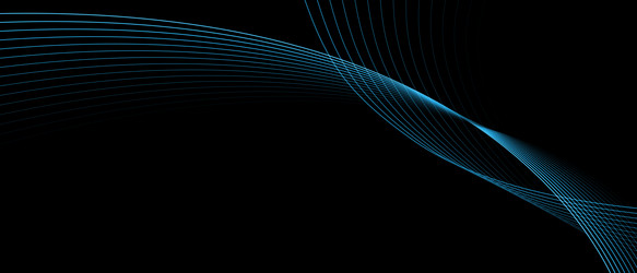 abstract blue line curve overlap on black design vector image
