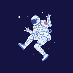 an astronaut in a spacesuit vector image