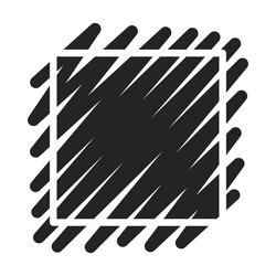black line stroke square frame set on background vector image